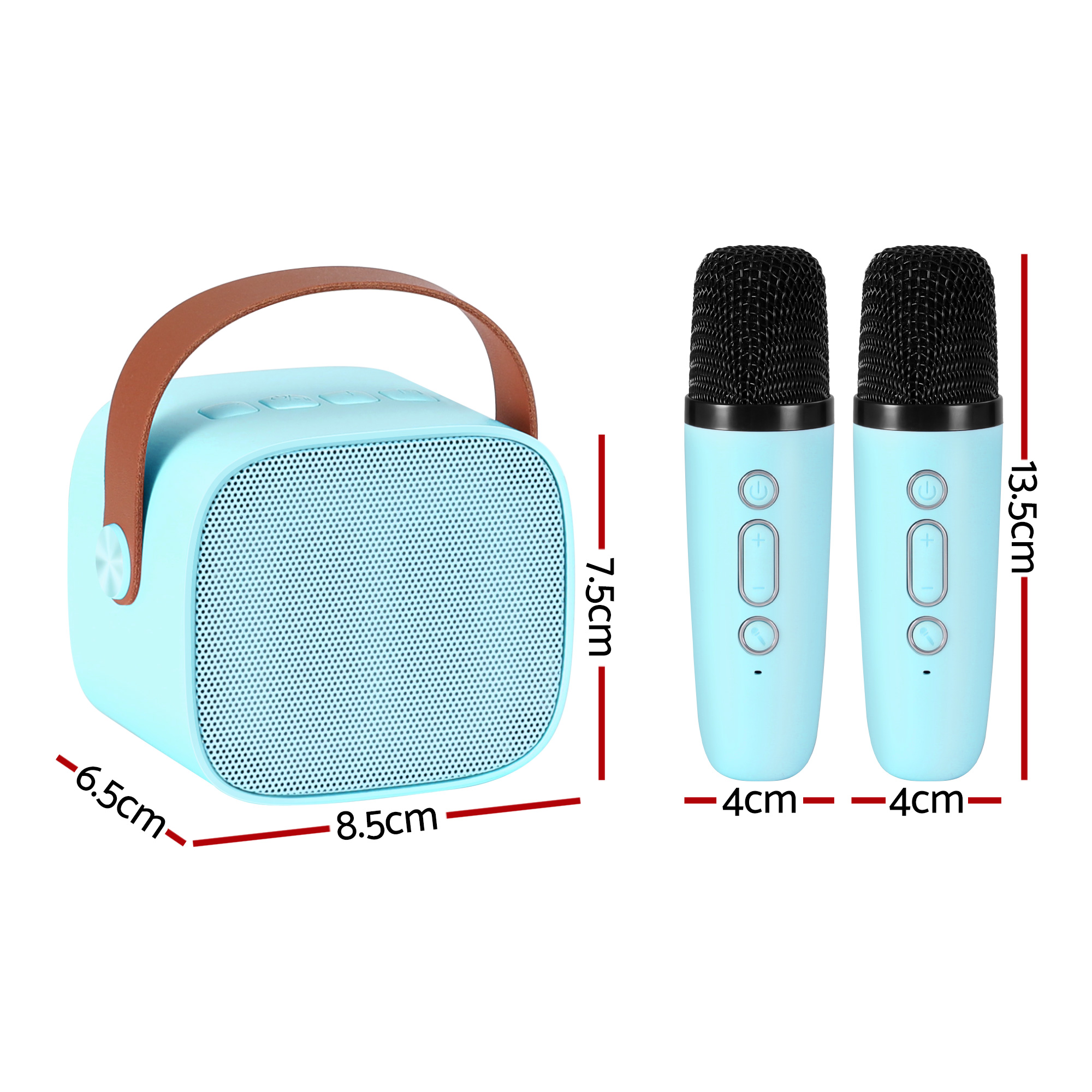 Alpha Mini Portable Karaoke Machine for Adults Kids with 2 Wireless Microphones โ image 2