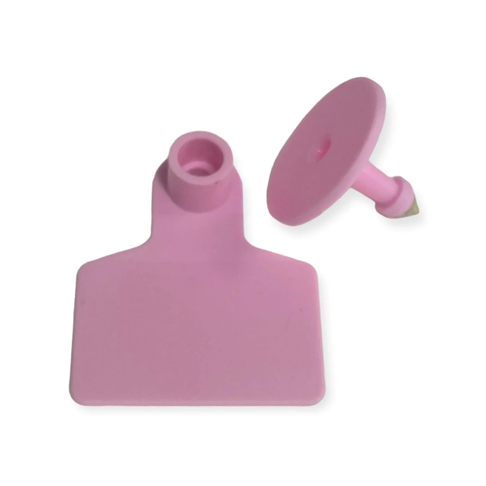 100x Cattle Ear Tags 5x4cm Set - Small Pink Blank Sheep Pig Livestock Label — image 2
