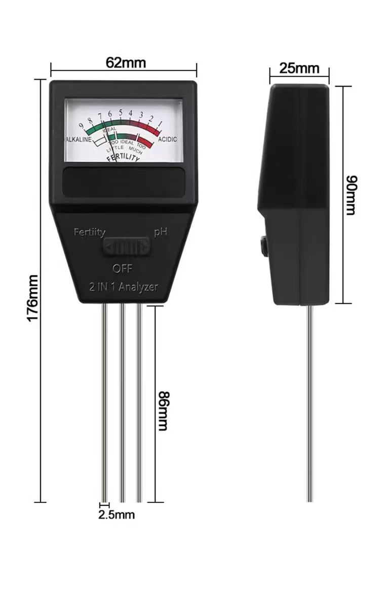 2-in-1 Soil pH and Fertility Tester (2 Pack) - Dual Mode Plant Garden Soil Sensor Meter, Battery-Free Plug and Play — image 6