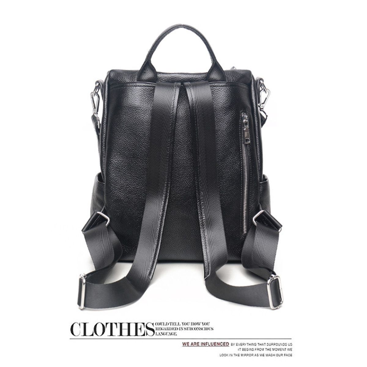 Convertible Leather Backpack Purse For Women Large Fashion Designer Ladies Shoulder Bag Travel Bag for work, life, travel — image 3