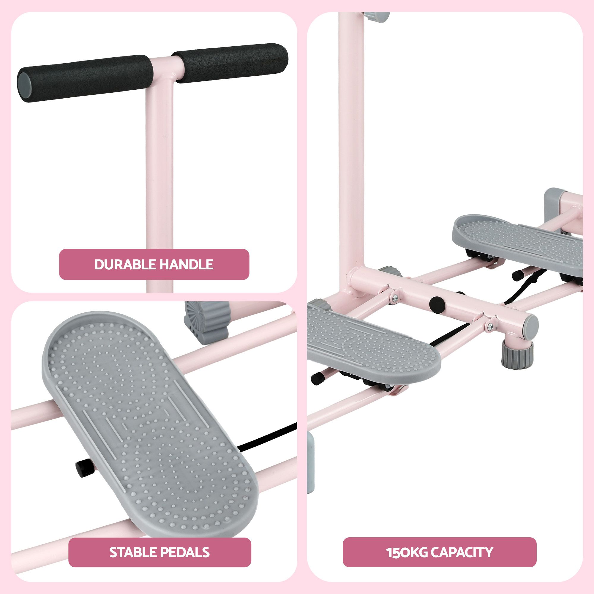 Everfit Foldable Ski Exercise Machine Leg Thigh Trainer Home Fitness Cardio Pink โ image 6