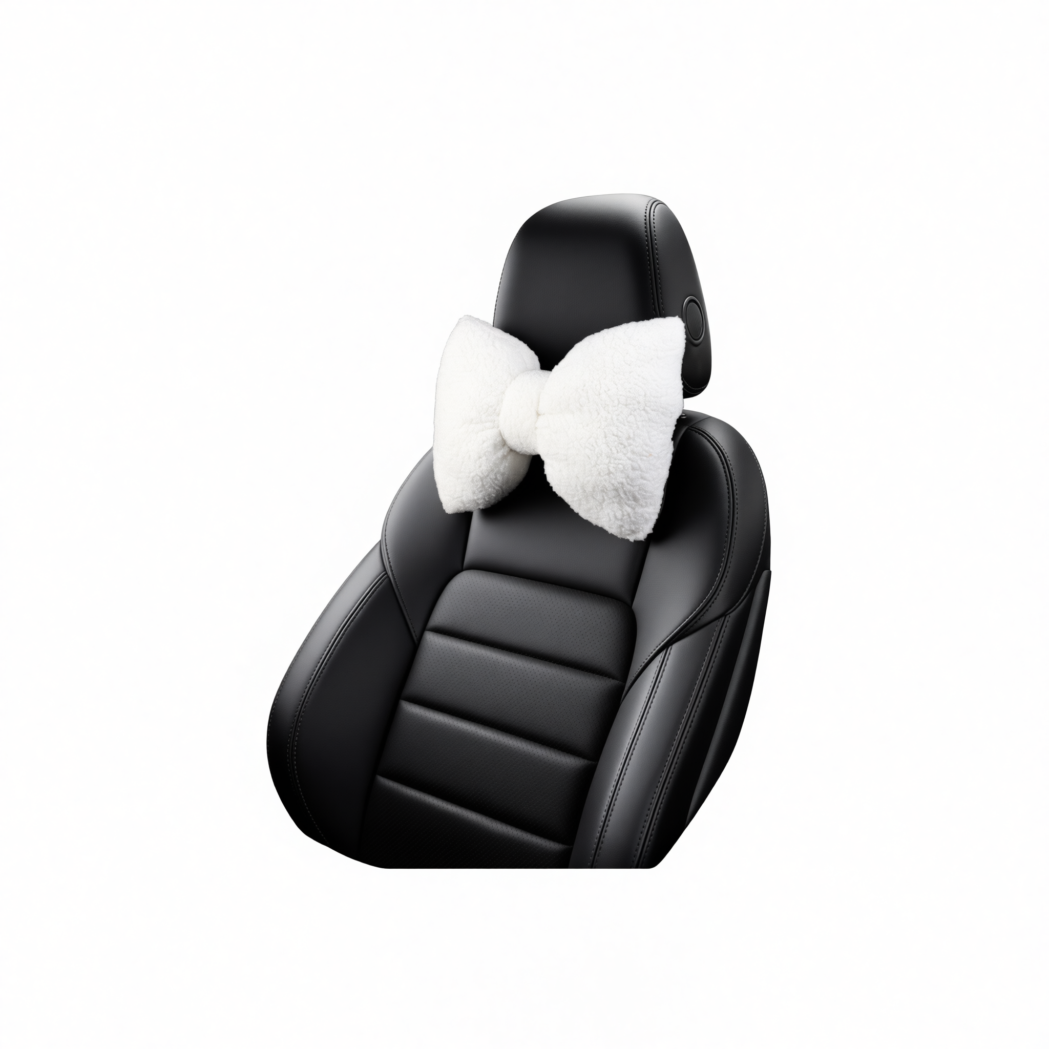 Car Headrest Pillow Artificial Plush Neck Support Rose red-plush-headrest โ image 5