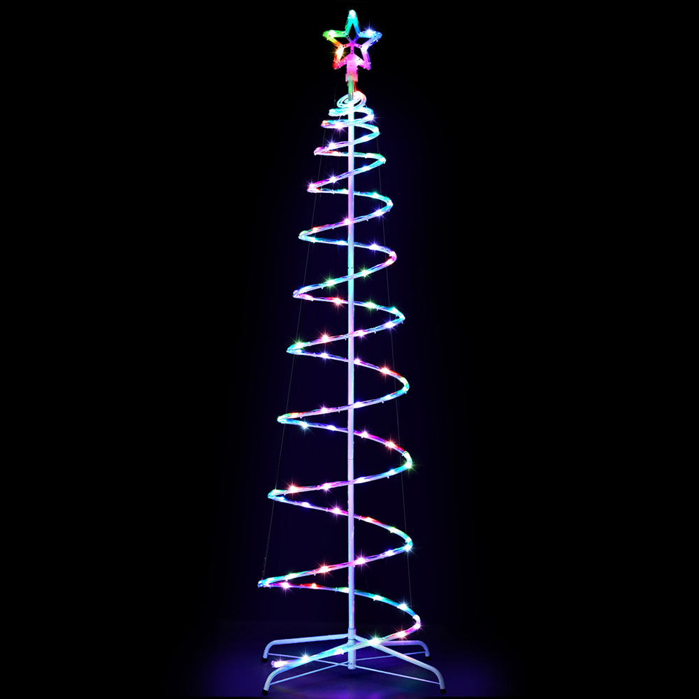 Jingle Jollys Christmas Tree 1.8m 100 RGB LED Rope Lights Xmas Trees Decoration — image 3