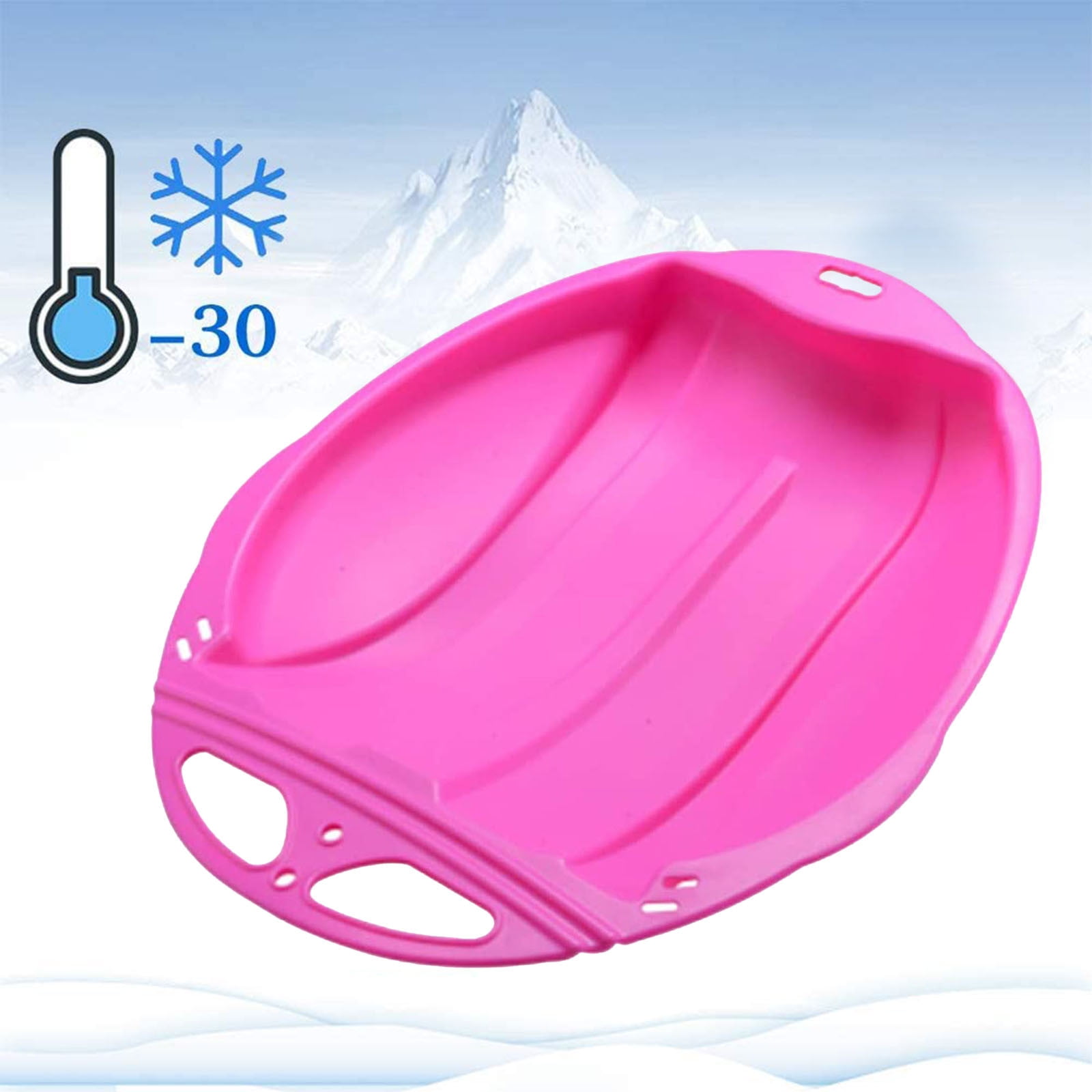 Round Snow Sled Disc for Kids and Adults, Thick Portable Skiing Pad with Anti-Skid Sunk Seat, Versatile Slider for Snow, Grass, and Sand, Comfortable Oversized — image 2