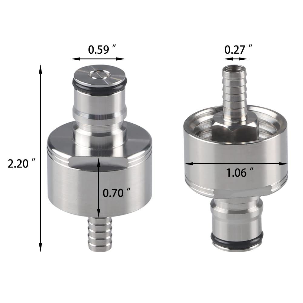 Stainless Carbonation Cap Homebrew Soft Drink Bottle Filling Stainless Steel Carbonation/Line Cleaning — image 2