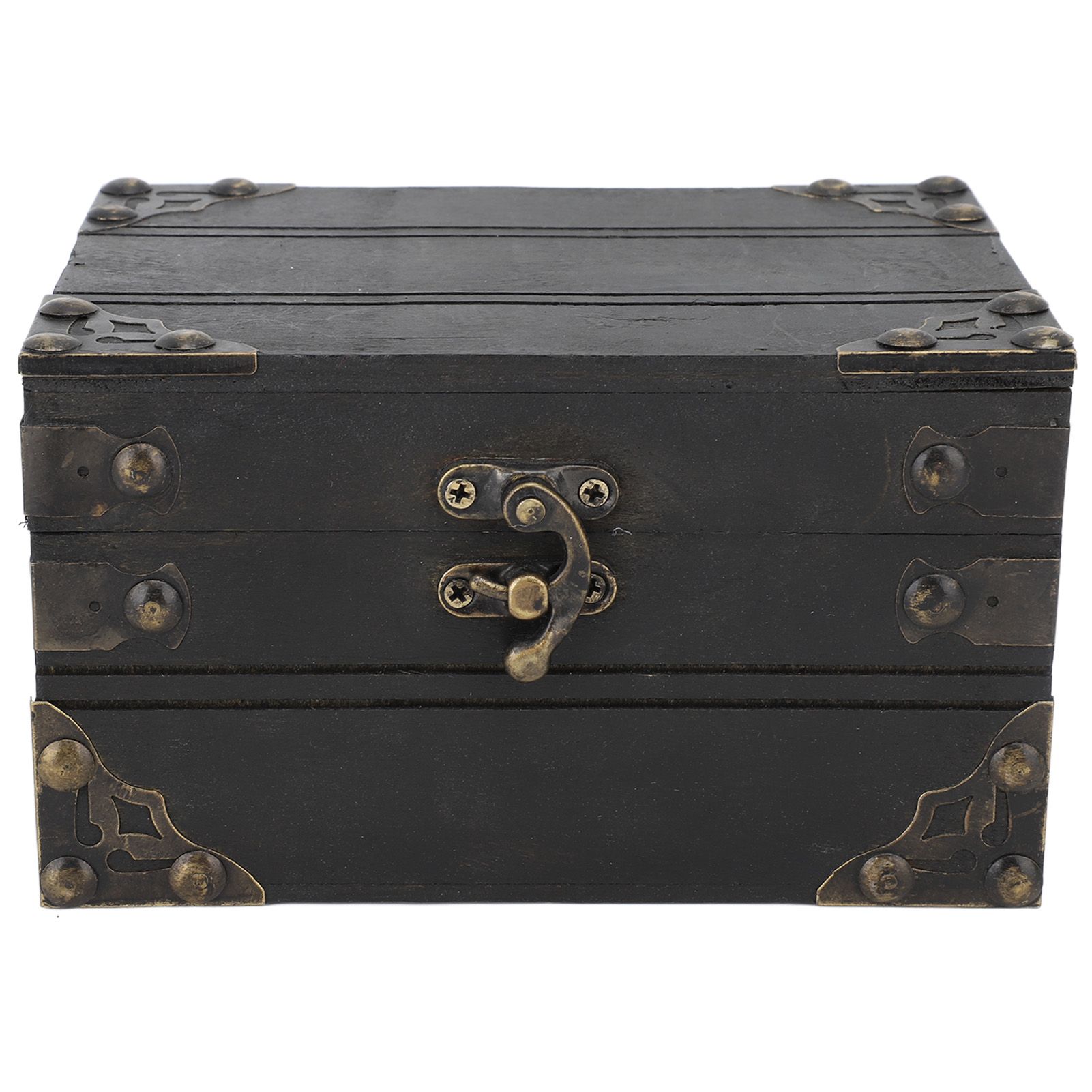 Retro Wooden Jewelry Box Treasure Storage Box Organizer Container Case Chest Trinket Box for Girls Girlfriend Women Vintage Grey