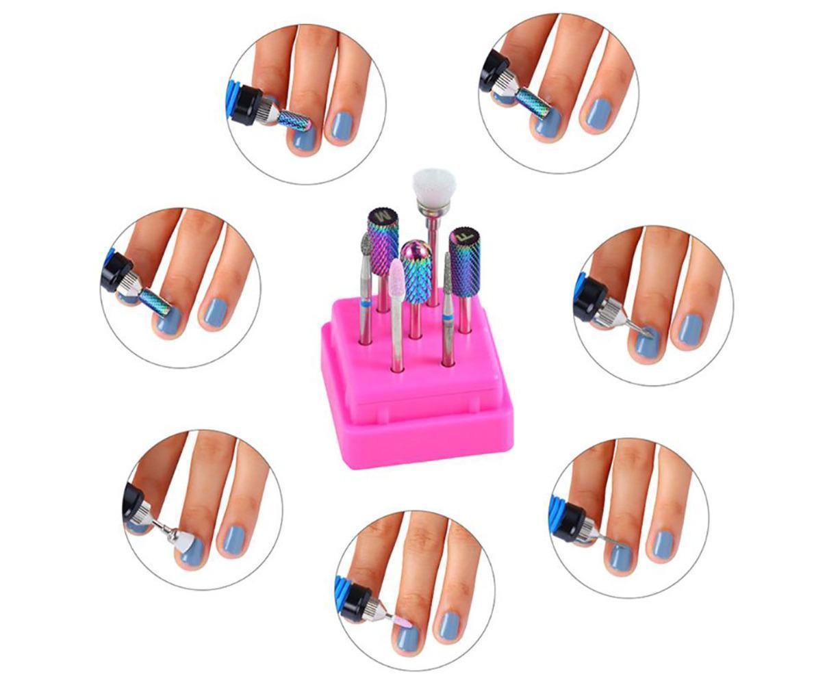 7Pcs Tungsten Steel Ceramics Remove Gel Polish Manicure Pedicure Nail Drill Bits-8# โ image 5