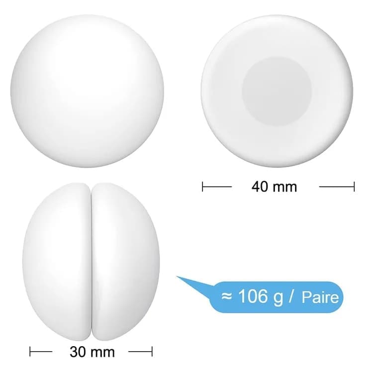 3-pack shower curtain magnets with silicone cover, rustproof and silent, prevents curtain from blowing up, 1.5 inches — image 2