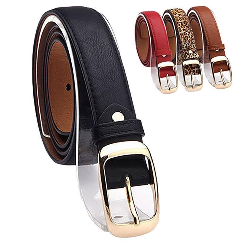 Ladies Leather Belt Classic Buckle Fashion Waist Strap for Jeans Dresses Casual - Brown โ image 5