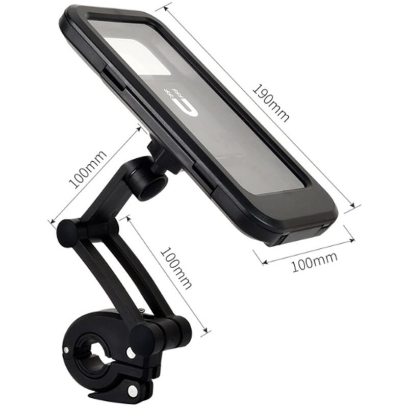 Waterproof Anti Theft Motorcycle Phone Holder Bicycle Phone Mount for 5.5 to 6.7 Inch Phones, 1 inch — image 2