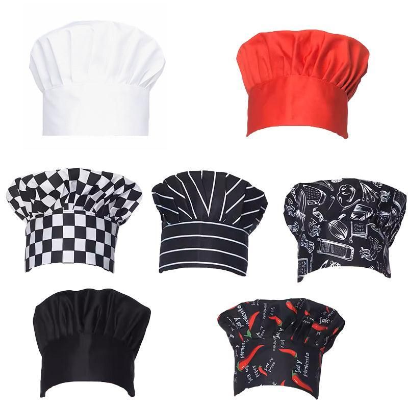 Adjustable Chef Cap with Elastic Band for Kitchen Cooking Baking Catering Use - Red โ image 3