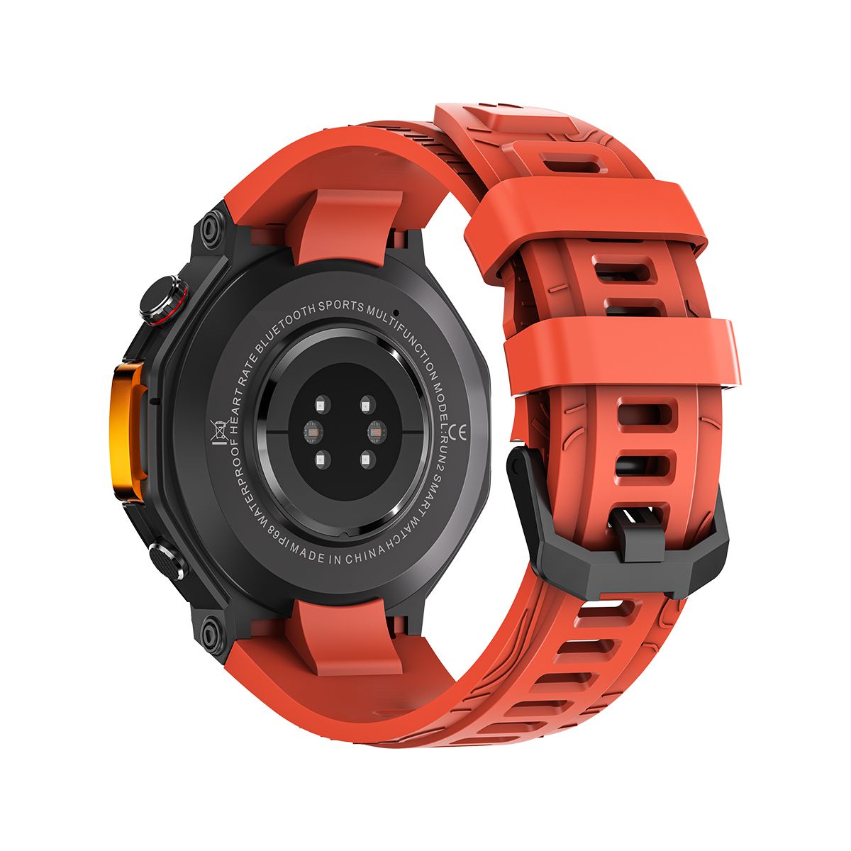M-Rex4 Men Rugged GPS Smart Watch, 5ATM Waterproof Bluetooth Call Fitness Tracker Heart Rate Sleep Monitor,Orange Red — image 4