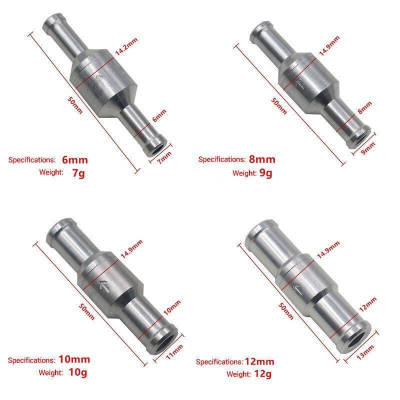 2X 6/8/10/12Mm One Way Non Return Check Valve Air Fuel Petrol Diesel Oil Vacuum - 6MM — image 5
