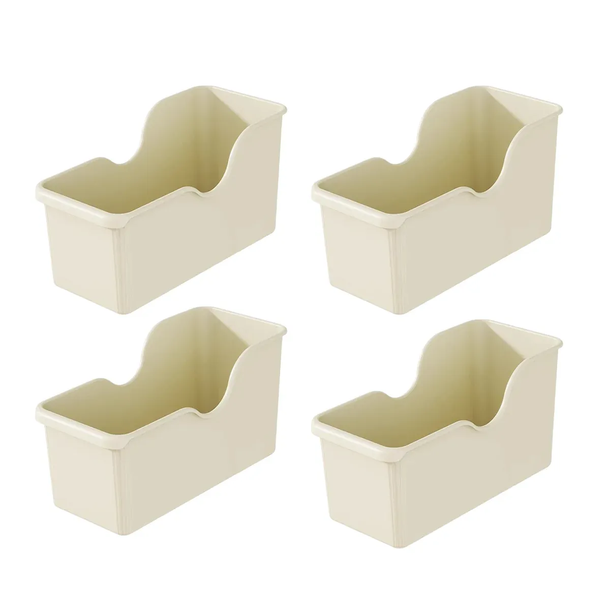 4PCS Wheeled Kitchen Storage Box Large Capacity for Pots Spice Bottles — image 2