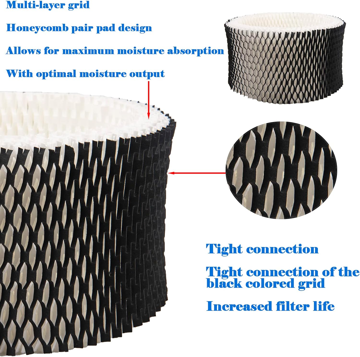 HWF62 Humidifier Filter Replacement, Compatible with for HWF62CS HWF62D SF212, Fits Sunbeam Models SCM1100, SCM1701, SCM1702, SCM1762(4 Pcs) โ image 3