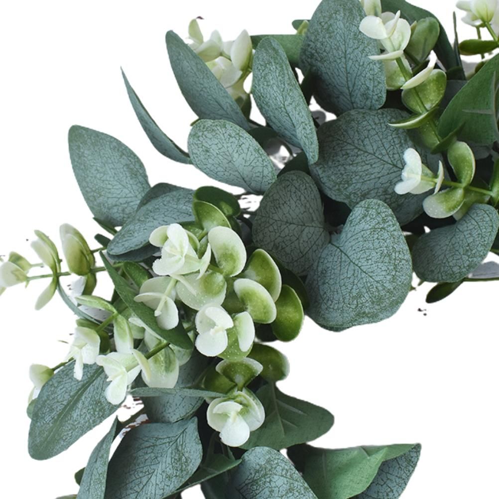 Artificial Green Wreath Wall Hanging Wreath Spring Door Decoration for Indoor Outdoor โ image 3