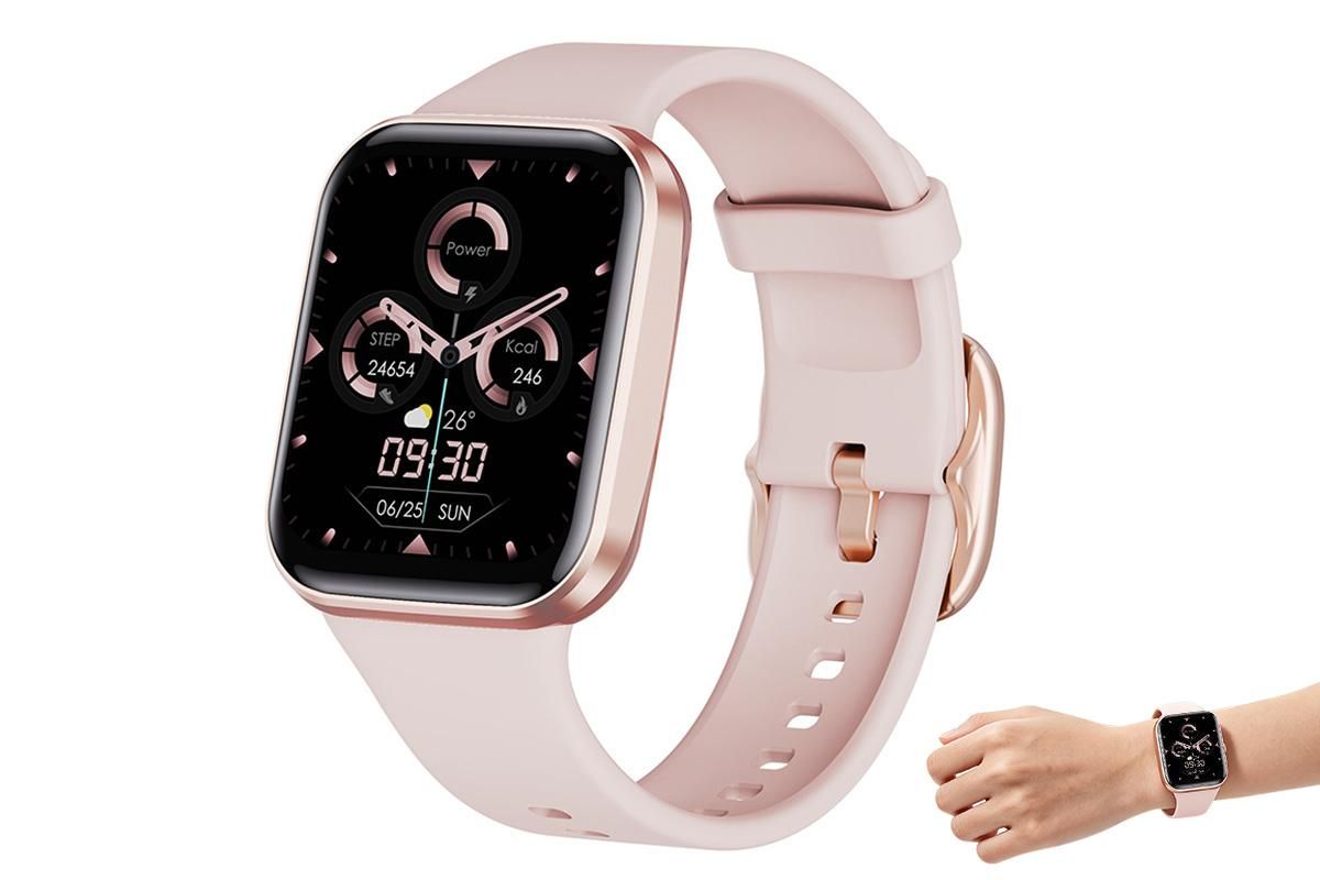 Smart Watch Fitness Tracker Heart Rate 25 Sport Modes for Men Women-Pink — image 6