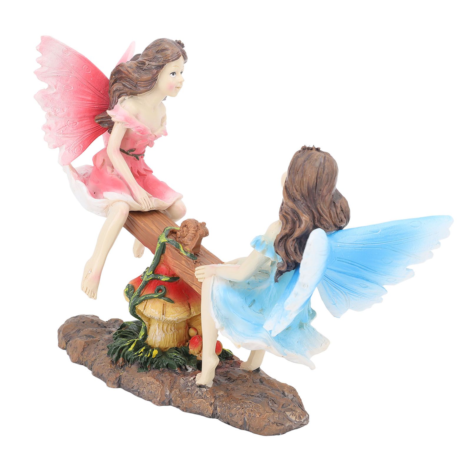 Fairy Statue Ornament Seesaw Figure Resin Realistic Figurine Decoration for Garden Home Living Room Office — image 3