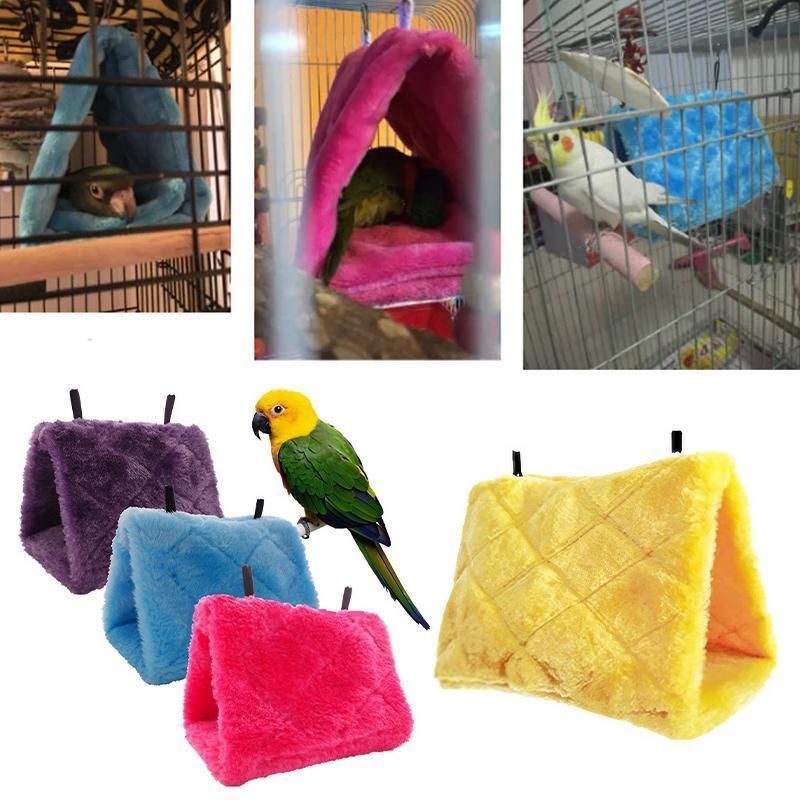 Pet Bird Parrot Parakeet Budgie Warm Hammock Cage Hut Tent Bed Hanging Cave - Blue — image 5