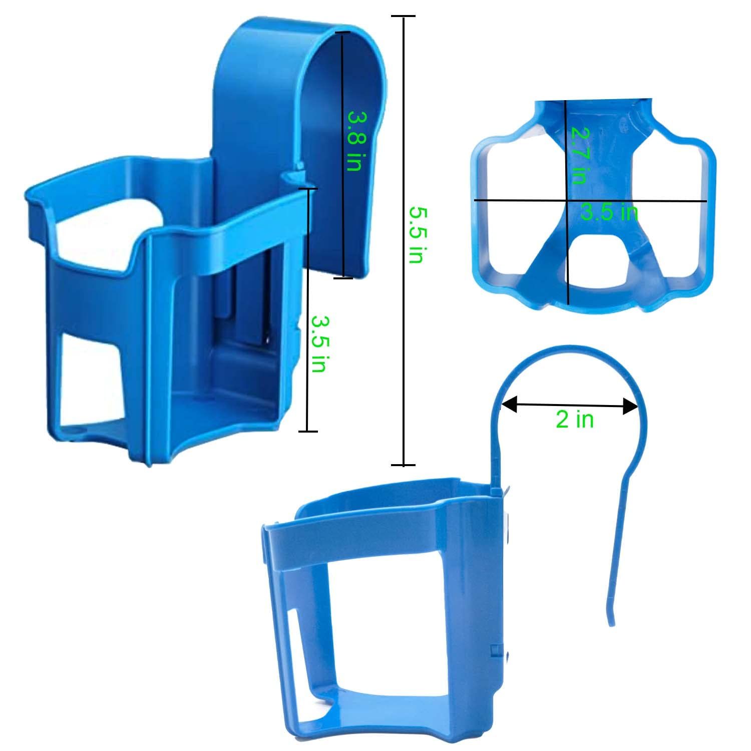 Pool Drink Holder: 4 Pack Pool Cup - above Ground Pool Accessories - Floating Drink Holder for Pool Party Fits 2” or Less (Blue) — image 2