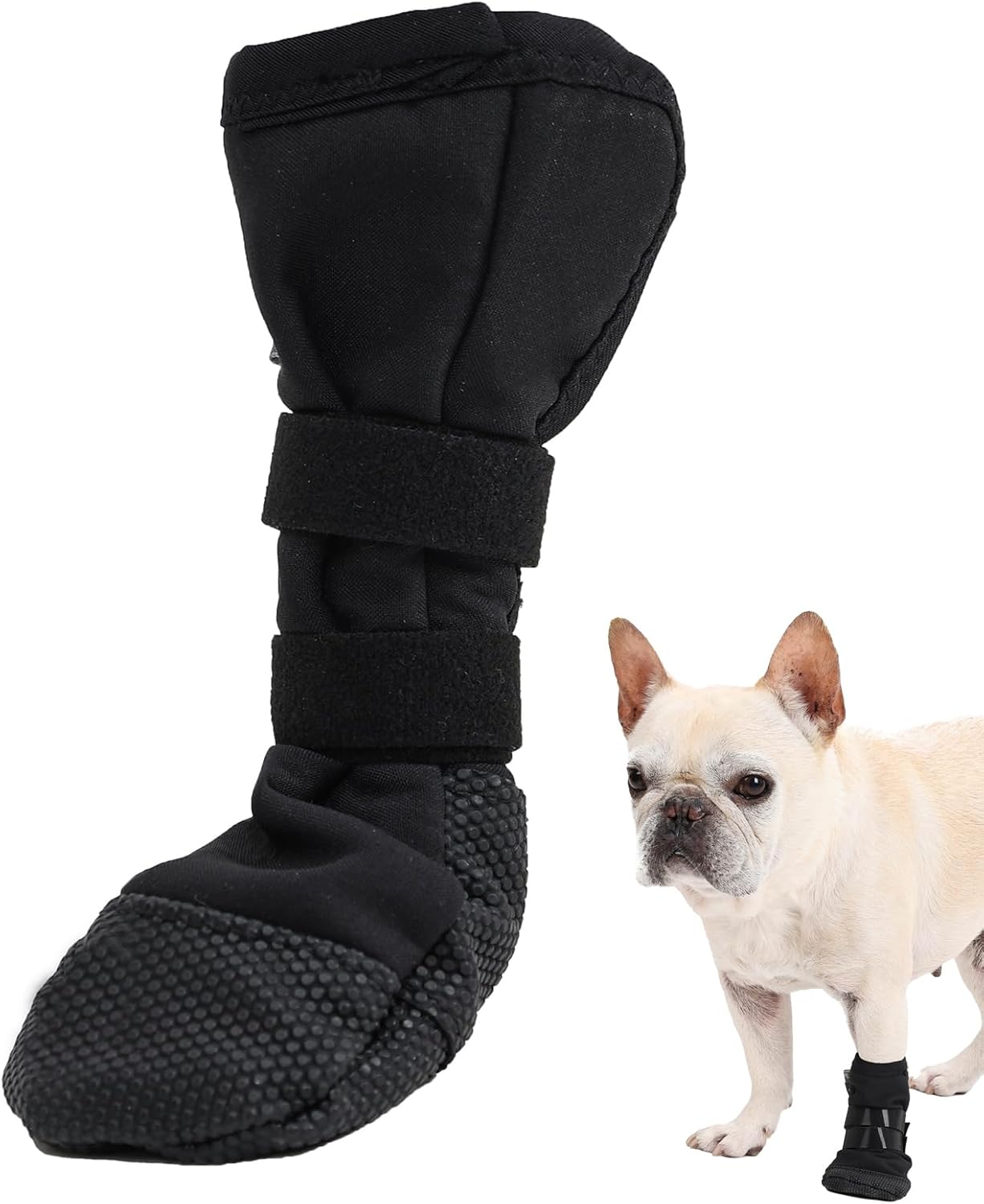 Dog Paw Wound Recovery Boot, Breathable Dog Bootie for Injured Paw, Anti-Slip Dog Shoe with Self-Adhesive Strap, Dog Paw Protector for Outdoor Walking & Keep