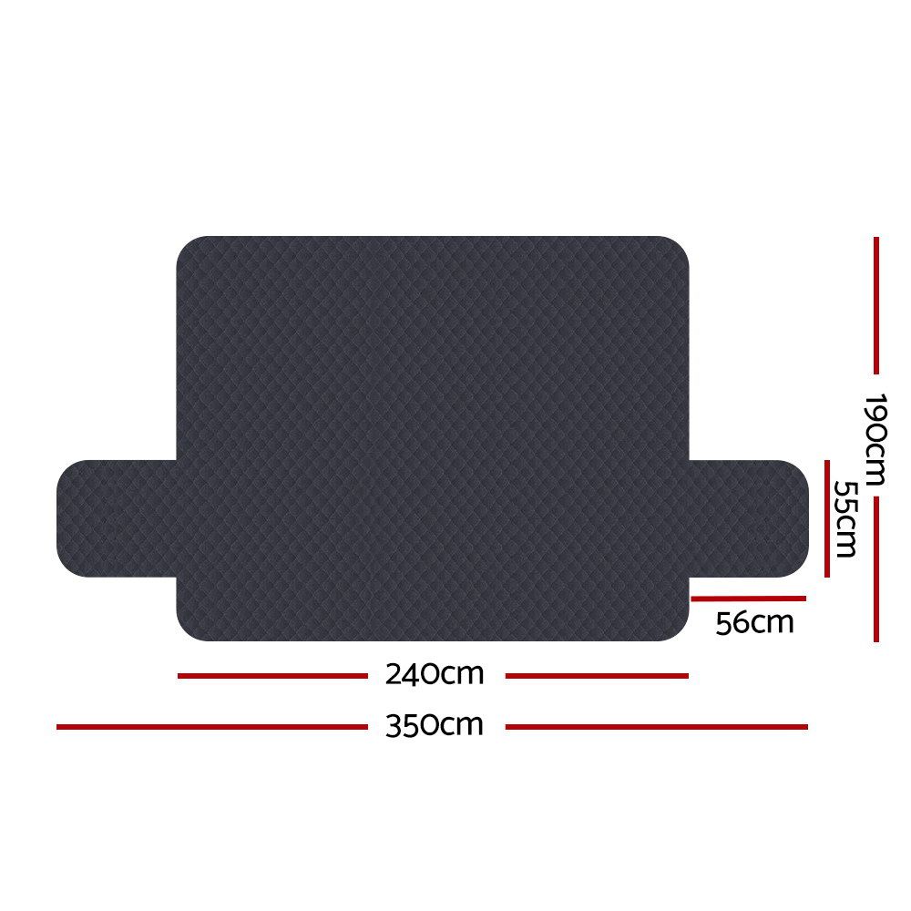 Artiss Sofa Cover Couch Covers 4 Seater Easy to Clean Dark Grey — image 2