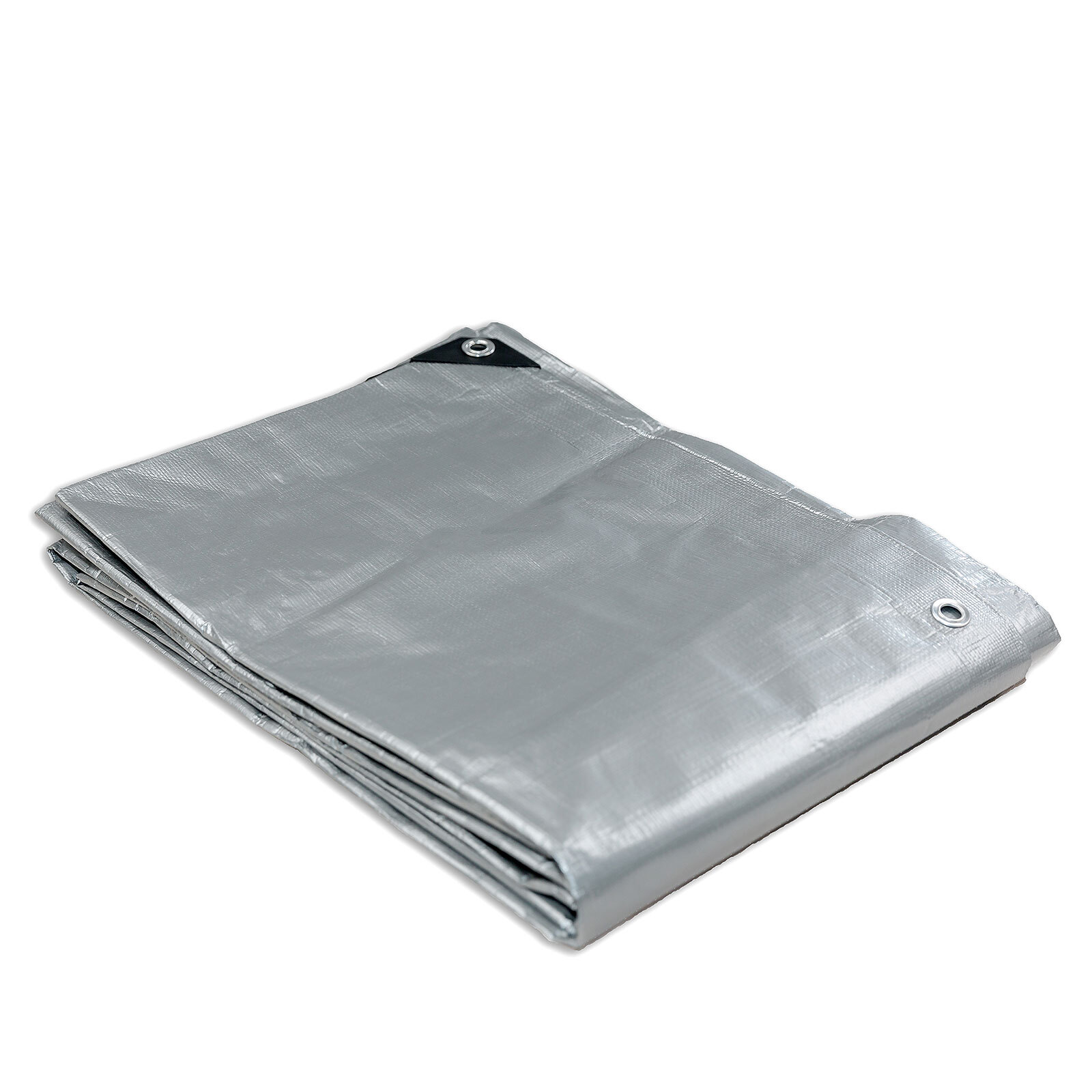Heavy Duty Silver Black Tarp Tarpaulin 4.9x6.1m — image 2