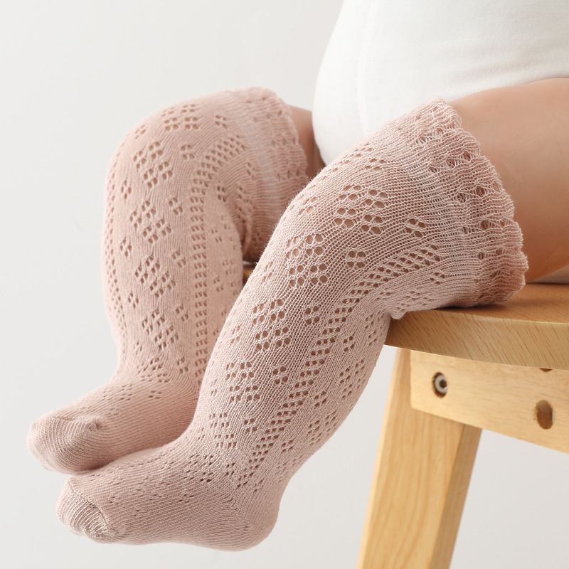 Baby Summer Socks Toddler Breathable Knee High Socks Long Stockings for Child High Elastic Baby Leg Warmers — image 5