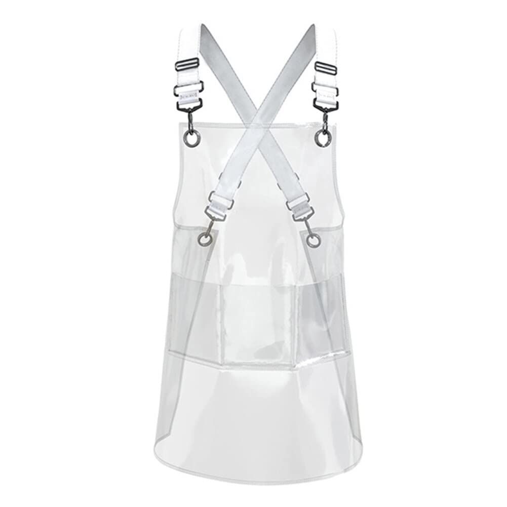 Hair Stylis Apron for Salon Barber Cross-back Hairdresser Waterproof Work Apron With 3 Pockets (23.6” )