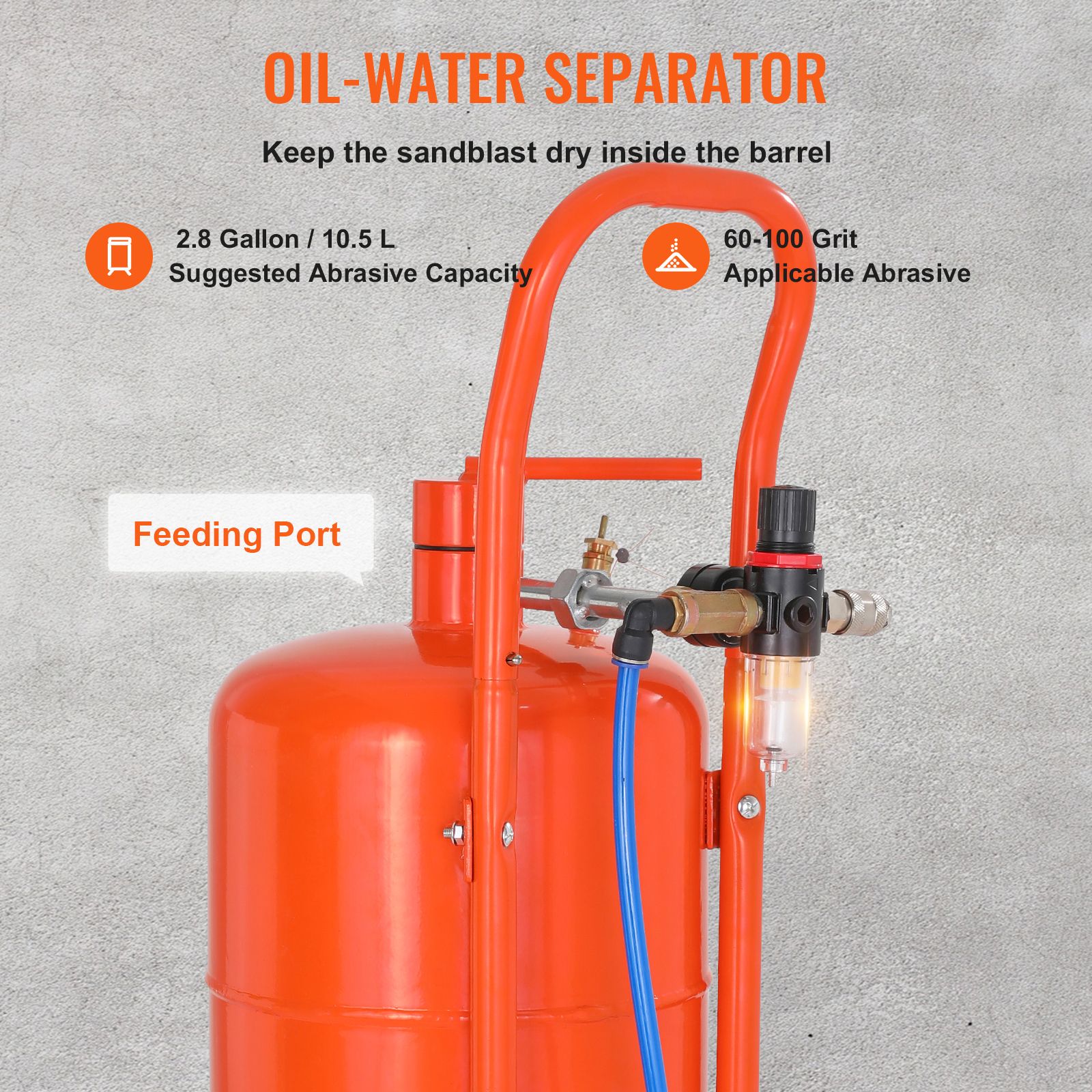 5 Gallon Sand Blaster 60-110 PSI High Pressure Sandblaster with 4 Nozzles โ image 3