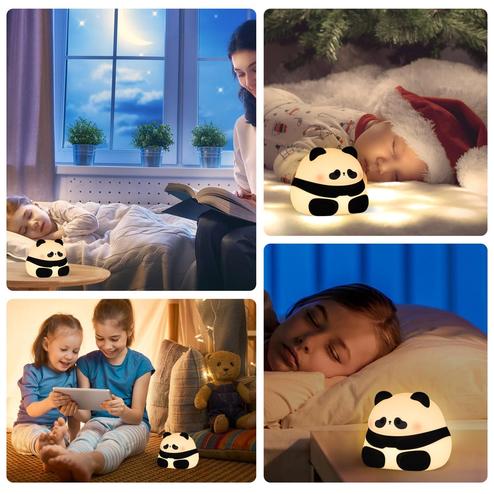 Cute panda night light, LED animal night light, silicone dimming kindergarten night light, bedroom decoration โ image 3