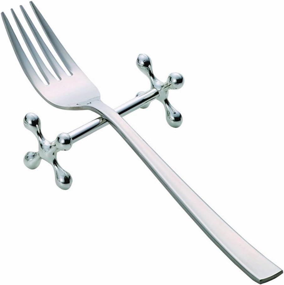 6 Pack Metal Knife Rests, Classic Cutlery Holders for Table Settings, Dinner Parties and Everyday Dining, Silver, 8 x 3 cm — image 3