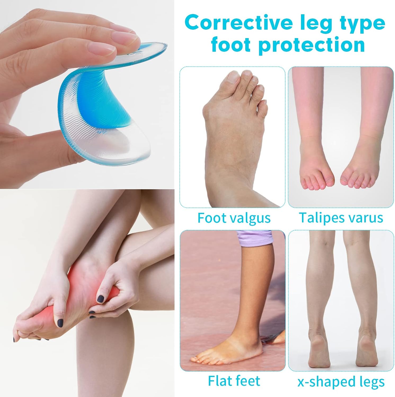 Orthopedic Gel Insoles 3 Pairs for Arch Support Plantar Fasciitis Silicone Shoe Inserts โ image 4