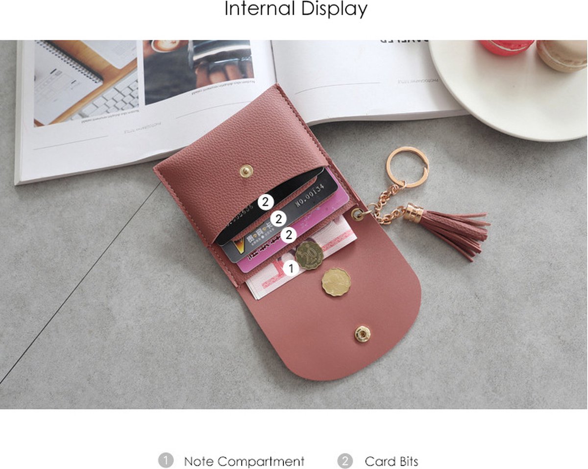 Wallet & Card Holder for 6 Cards | Credit Card Holder | With Cash Compartment | Card Holder | Wallet | PU Leather | Grey — image 2