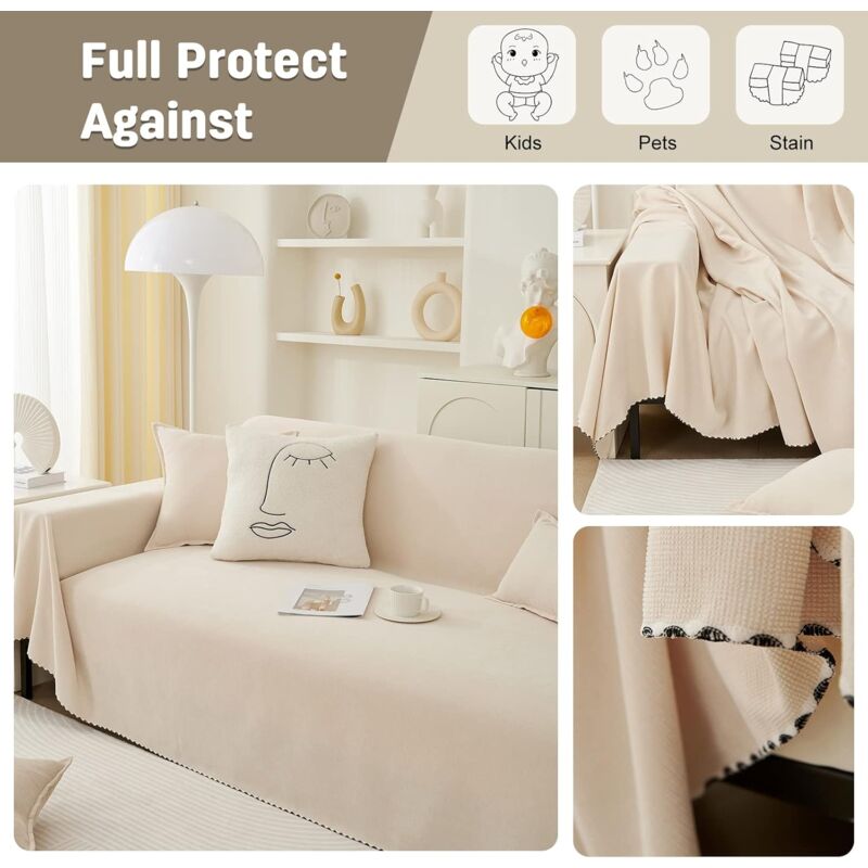 Stretch Sofa Cover Sofa Towel Decoration Universal Four Seasons Woven Sofa Towel Sofa Protector For Home Pets Kids 180 โ image 3