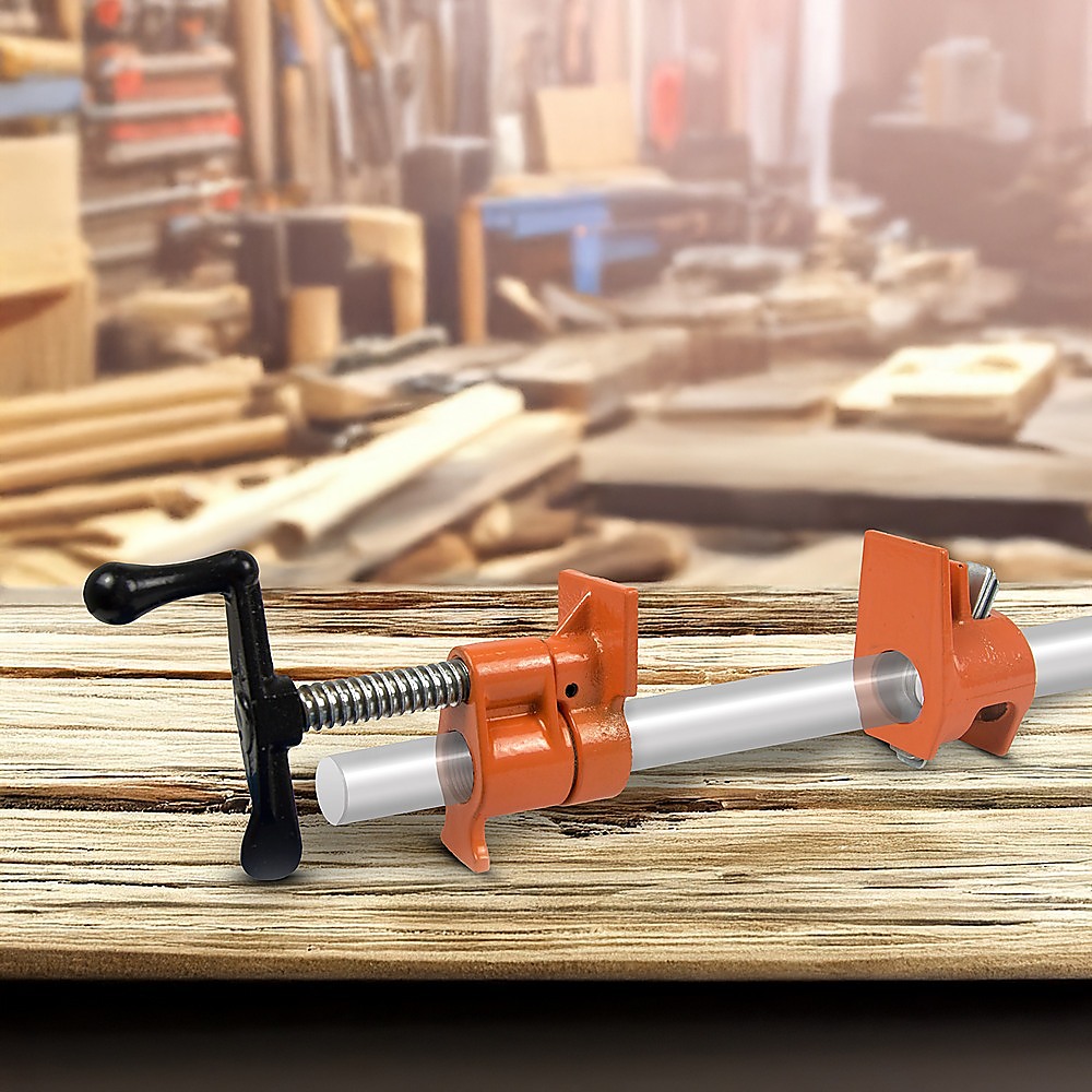 3/4" Wood Gluing Pipe Clamp Set (4 Pack) Heavy Duty PRO Woodworking Cast Iron โ image 4