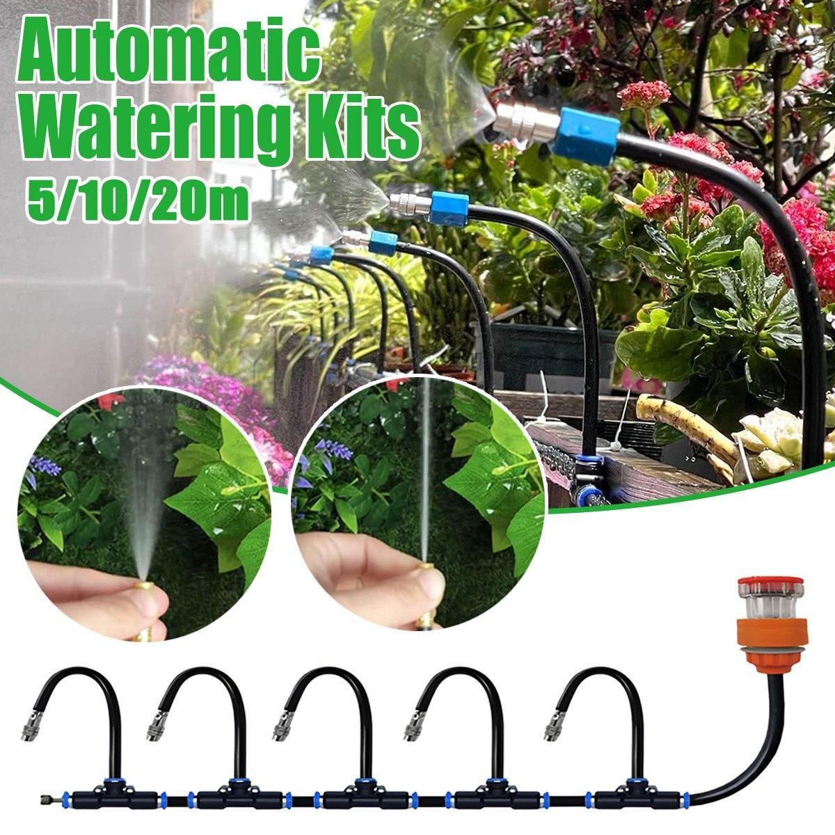 5M 10M 20M Garden Watering System Adjustable Spray Irrigation Hose Sprinkler - 5m — image 2