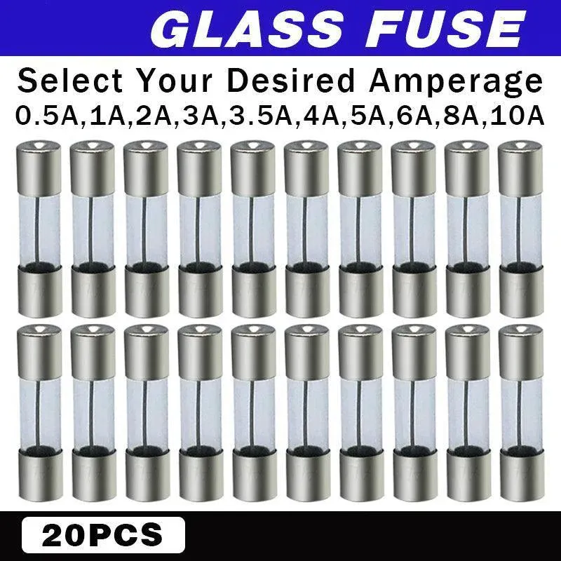 20Pcs M205 Glass Fuse 5Mm X 20Mm Slow Blow 250V / Select From 0.5A To 10A Amp - 20PCS F3.15A โ image 2