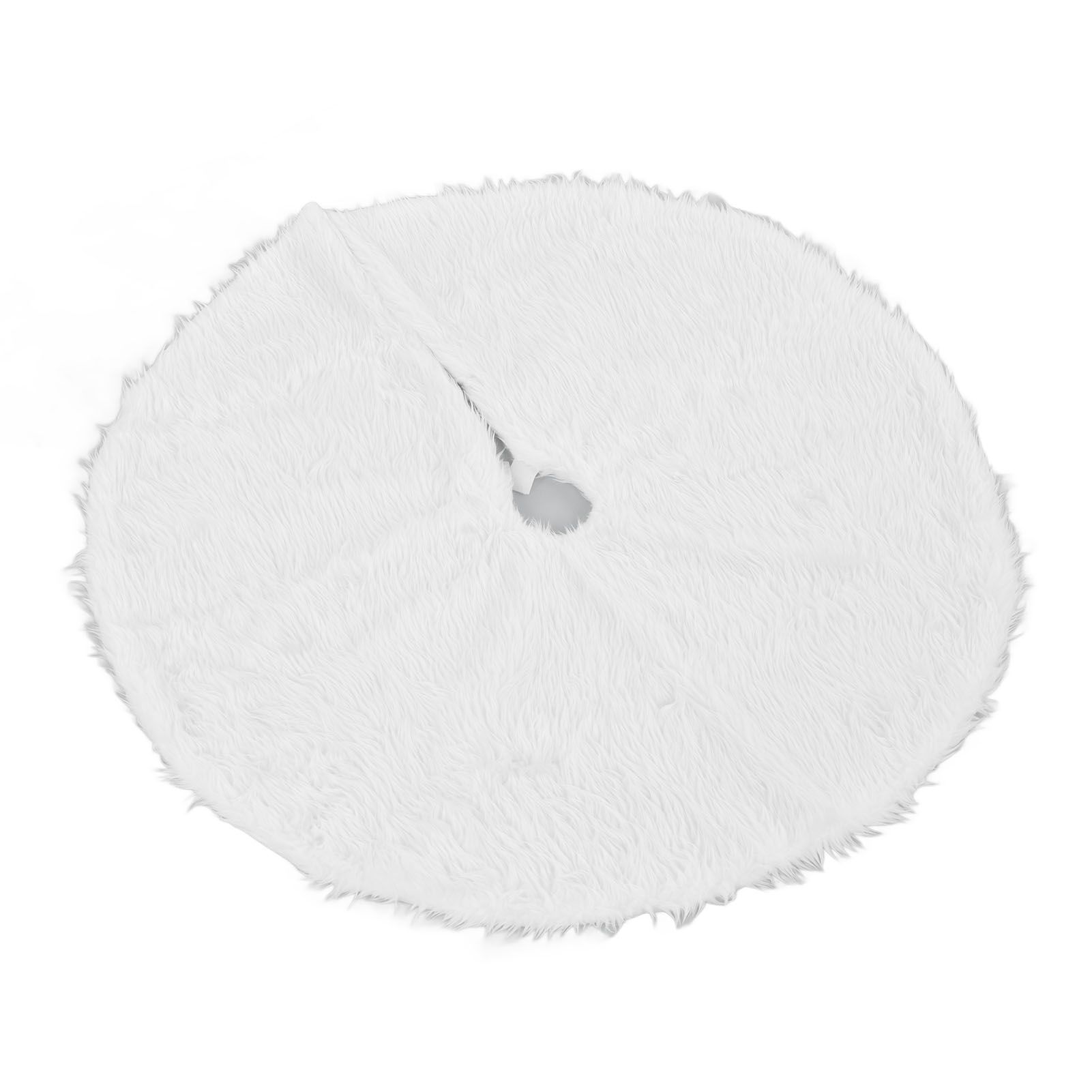 Christmas Tree Skirt Snowy White Christmas Tree Mat for Xmas Festive Holiday Party Decoration Ornaments โ image 6
