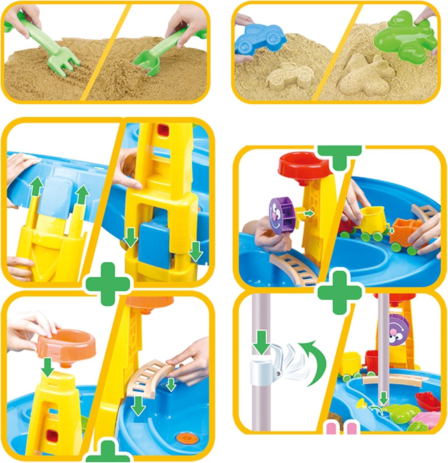 Outdoor Sand and Water Table Toy with Umbrella (28 Pcs Accessories) โ image 3