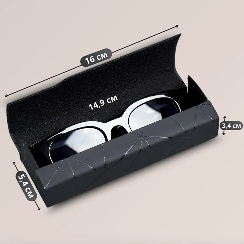 Premium Eyeglass Case - Retro Japanese Style - Sunglass Storage - Fashionable Geometric Pattern - Stylish Eyeglass Case - Durable and Shock-Resistant - Unisex β image 2