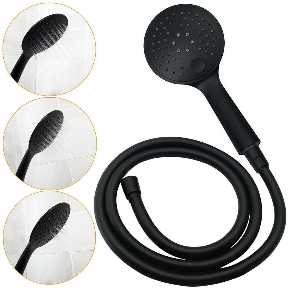 WELS Matt Black 9" Round Rain Shower Head Handheld Adjustable Rail Arm Elbow 2in1 Set โ image 6