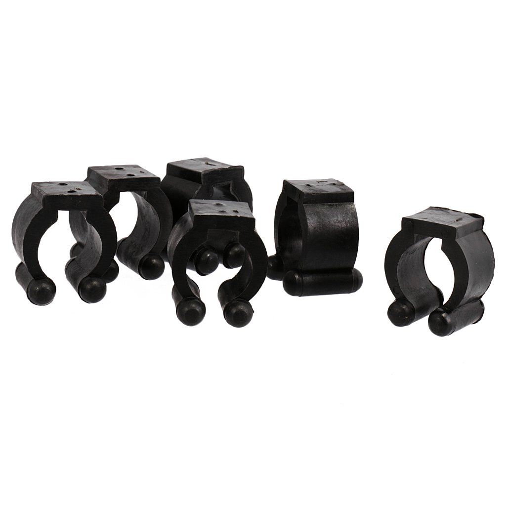 12Pcs/Lot Pool Cue Billiard Stick Rack Clips - Durable Plastic, Black - Billiards Cue Holder - Pool Table Supplies Parts — image 2