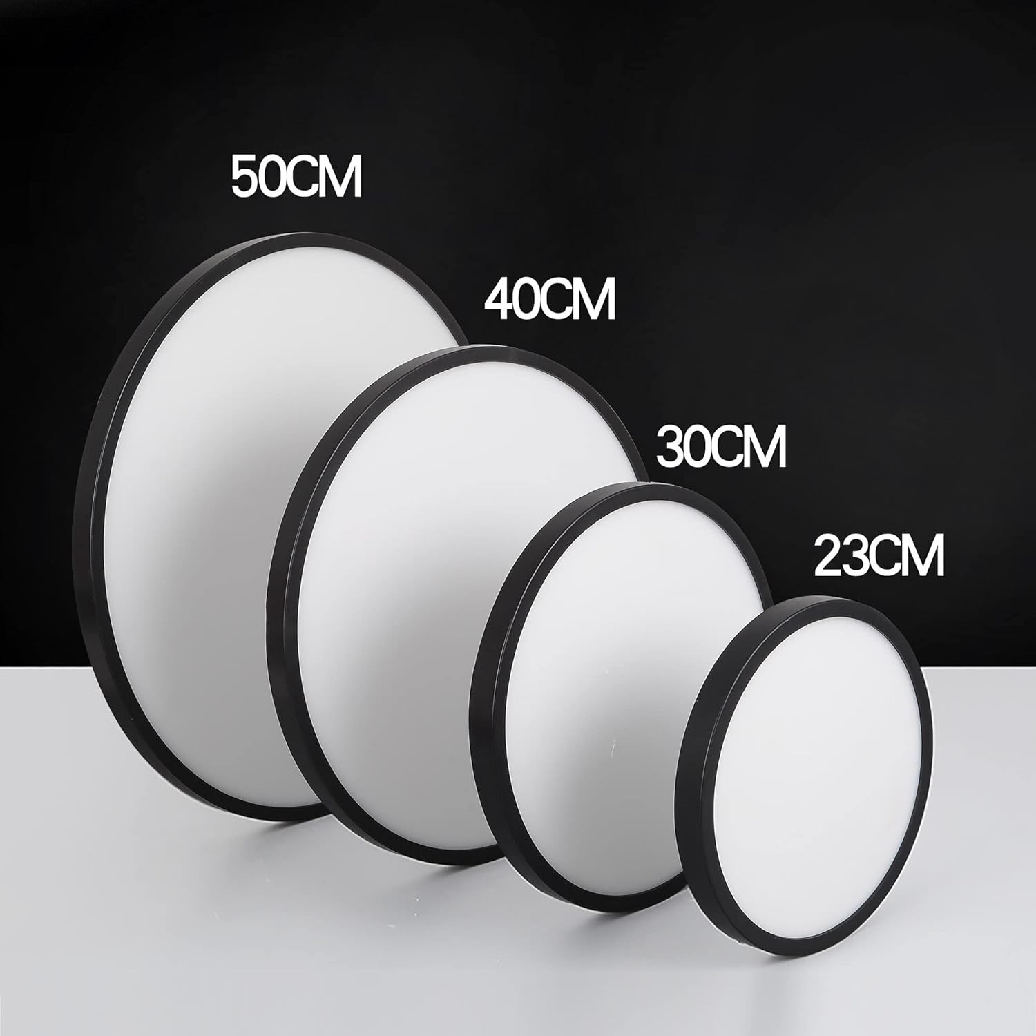 LED Ceiling Light Fixture, Natural Light, 24W 4500K,Black โ image 2