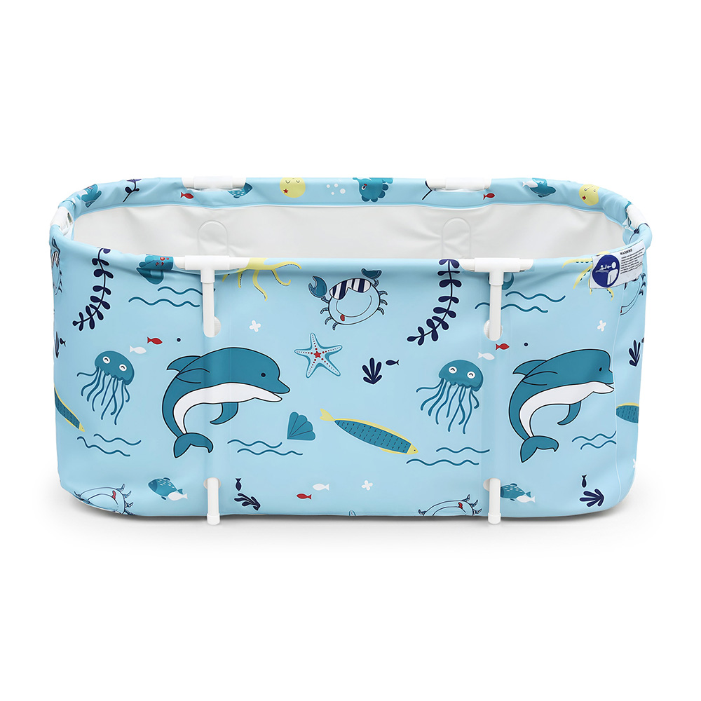 Weisshorn Foldable Bathtub PVC Spa Bucket Inflatable Cushion 114x62cm Blue โ image 3