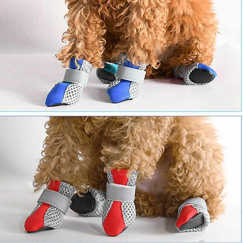 4PCS L Size Anti Slip Waterproof Protective Dog Shoes Rain Boots Pet Socks Booties - Green — image 4
