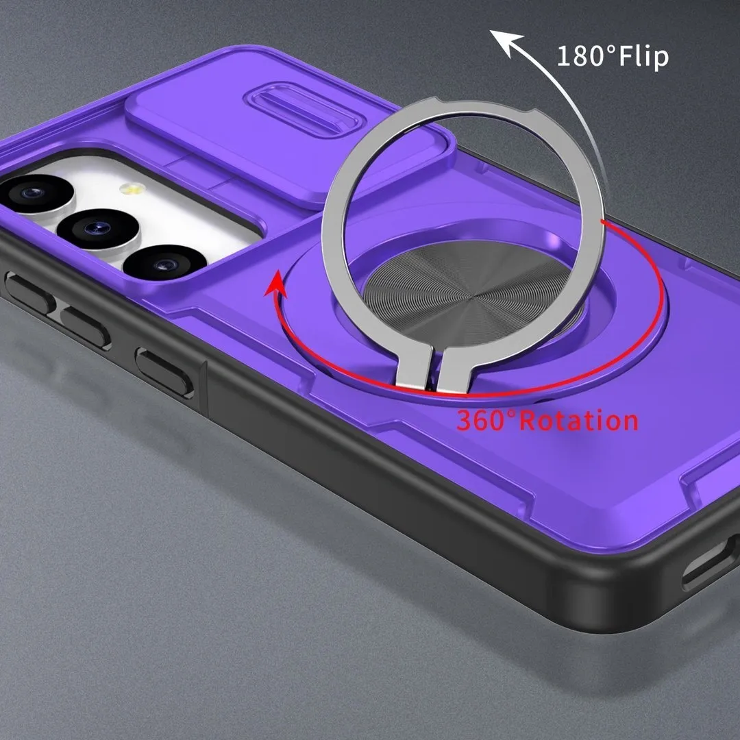 2-in-1 Magnetic Sliding Lens Case, Purple for Samsung S25 โ image 2