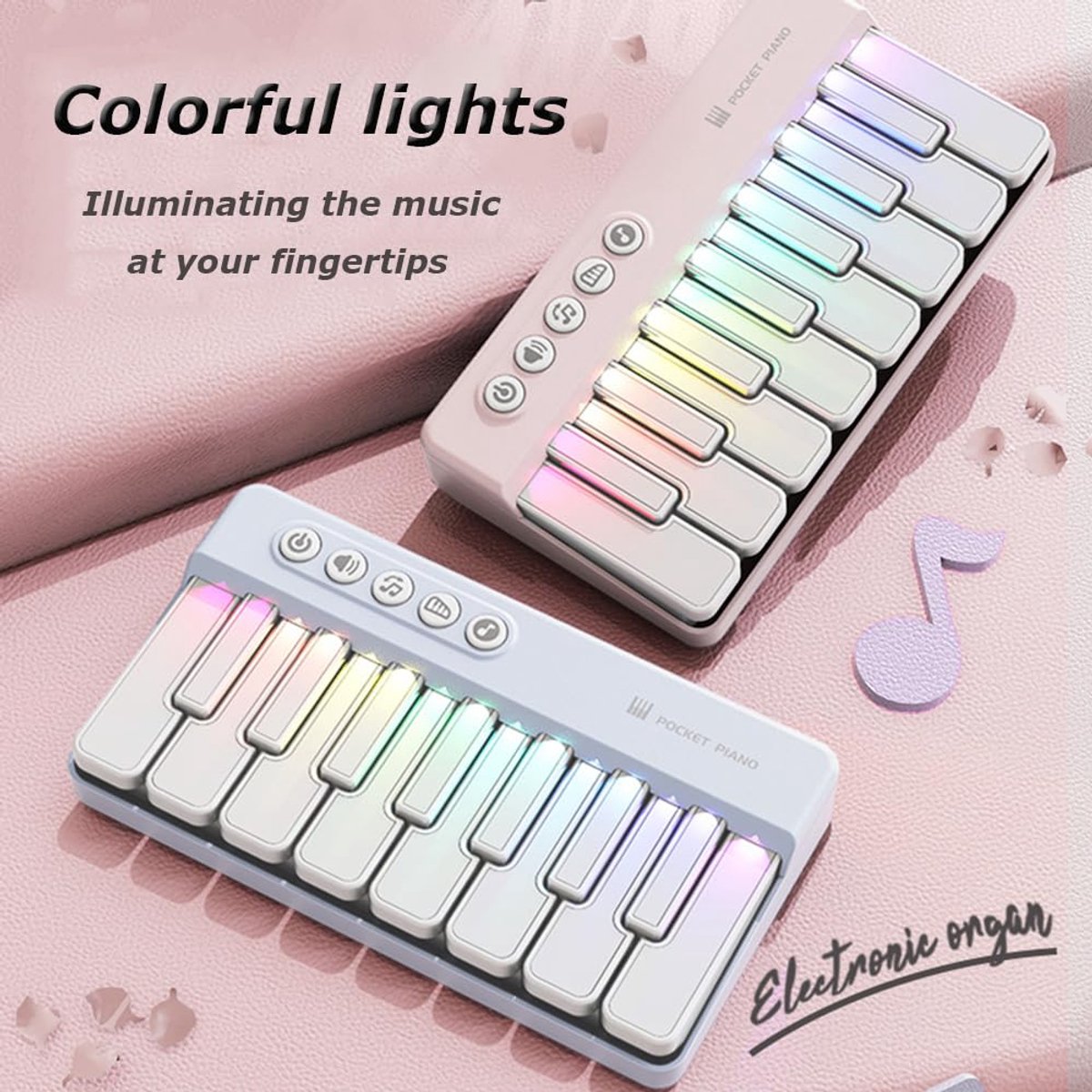 Mini Keyboard Piano - Piano for Kids - Toys for Children - Educational Toys - Portable Pocket Piano - Black โ image 2