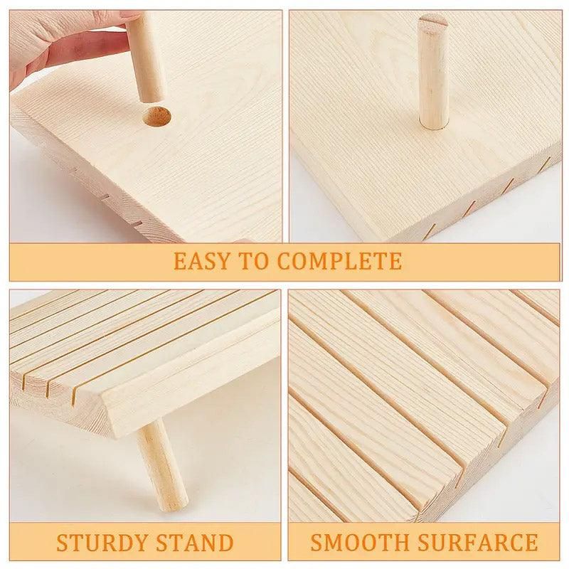 Wooden Earrings and Studs Display Rack Jewellery Organizer Stand 7 Slots Storage - Beige โ image 6