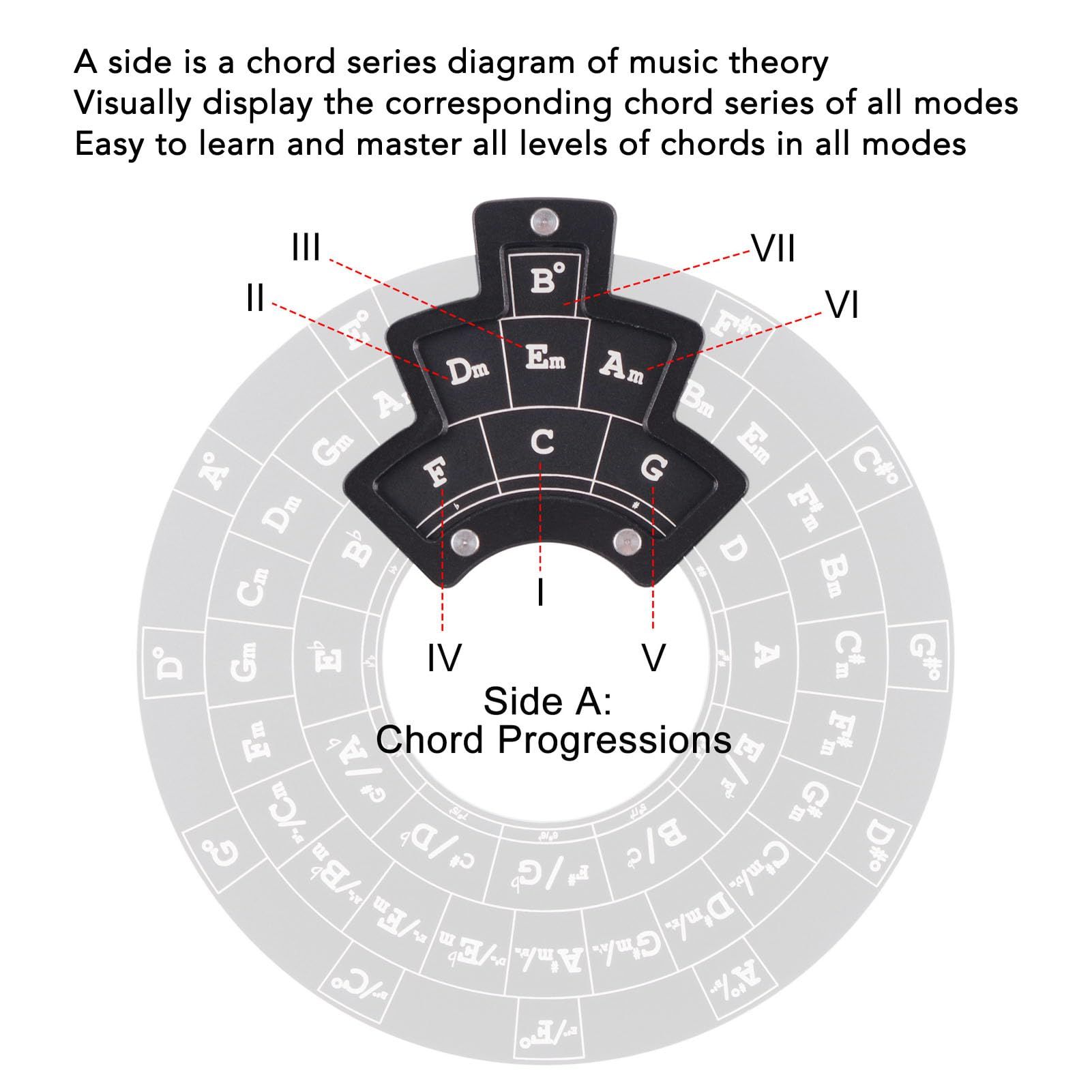 Aluminum Alloy Melody Chord Tool Circle of Fifths Wheel Music Theory Educational Accessor for Staff Learning โ image 3